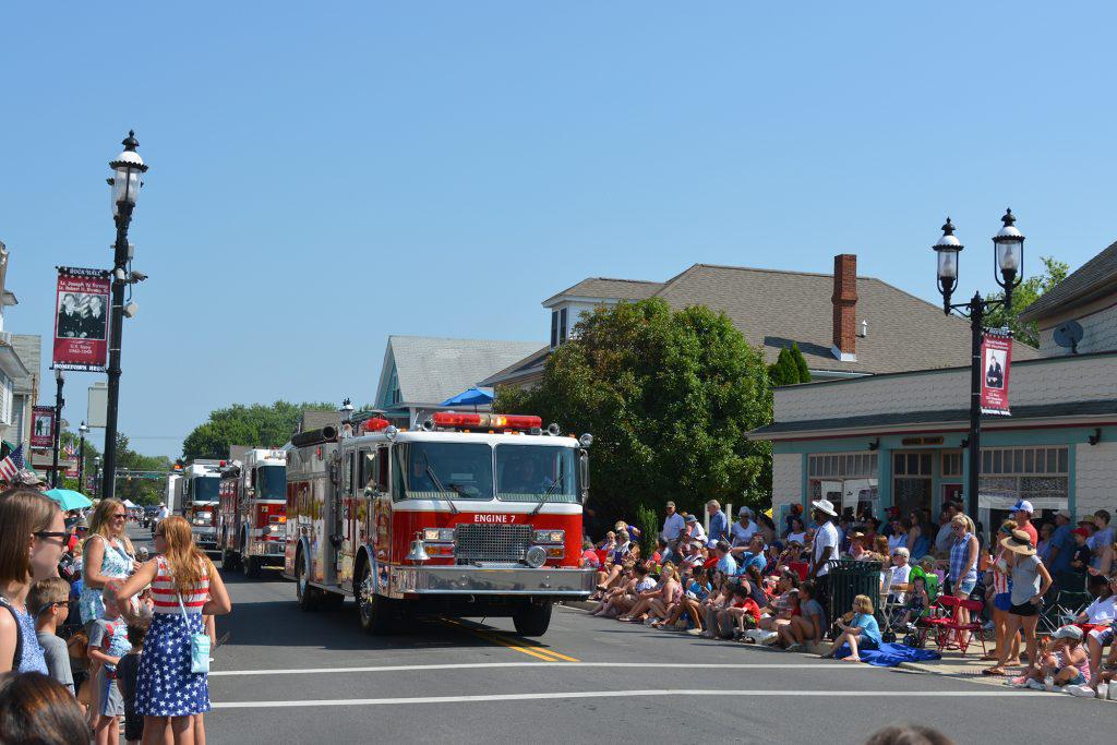 The Rock Hall Volunteer Fire Company on Main Street during the annual 4th of July Parade
