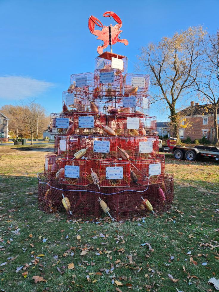 A Rock Hall crab trap Christmas tree